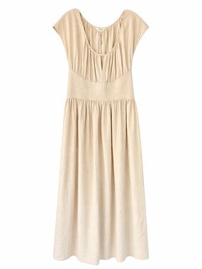 NWT Max Studio Cream Gauze Maxi Dress Size Small | Boho Cottagecore